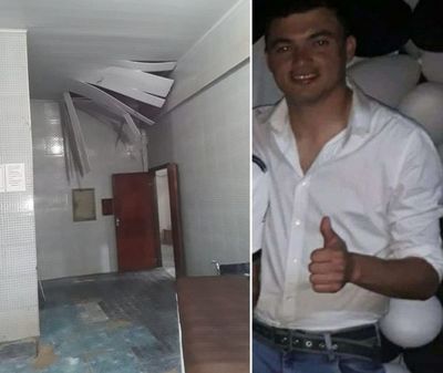 Perseguía a delincuente y murió al caer de un piso falso