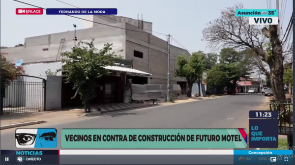 Diario HOY | Vecinos del barrio Cocué Guazú de Fdo de la Mora, se manifiestan contra la construcción de un motel