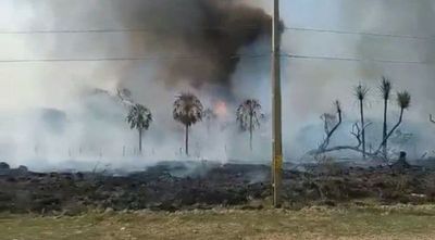Tras quema de pastizal, Concepción y Boquerón quedaron sin servicios de COPACO
