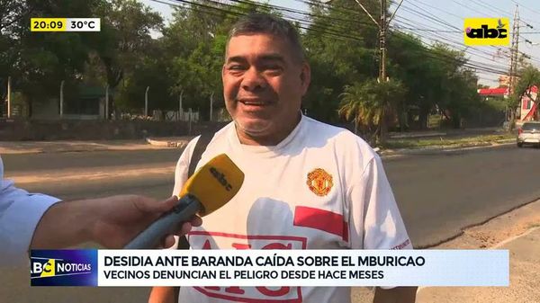 Desidia ante baranda caída sobre el Mburicao - ABC Noticias - ABC Color