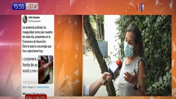 Mujer fue asaltada con una botella de vidrio en la Costanera Norte | Noticias Paraguay