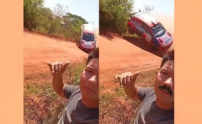 Crónica / “ME CAGUÉ TODITO”. Fue al rally y ¡casi filmó su muerte!