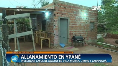 Allanamiento en Ypané tras la pista de violentos asaltantes - SNT