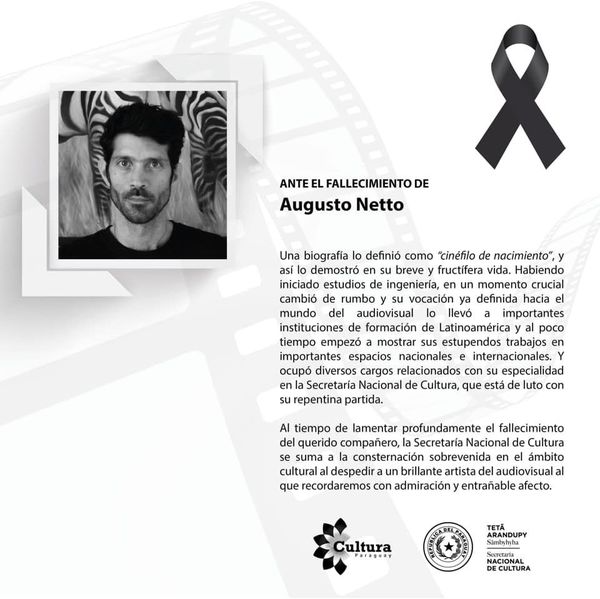 Murió el cineasta paraguayo Augusto Netto