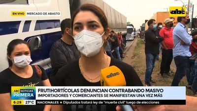 Frutihortícolas se manifiestan y denuncian contrabando masivo - ABC Noticias - ABC Color