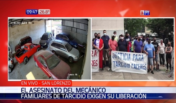 Familiares de detenido por crimen de mecánico piden liberación
