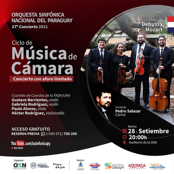 OSN y FADA presentarán concierto con obras de Debussy y Mozart - .::Agencia IP::.