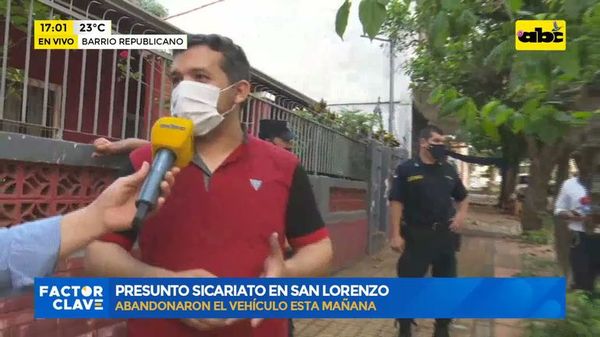Presunto sicariato en San Lorenzo: abandonaron el auto esta mañana - ABC Noticias - ABC Color
