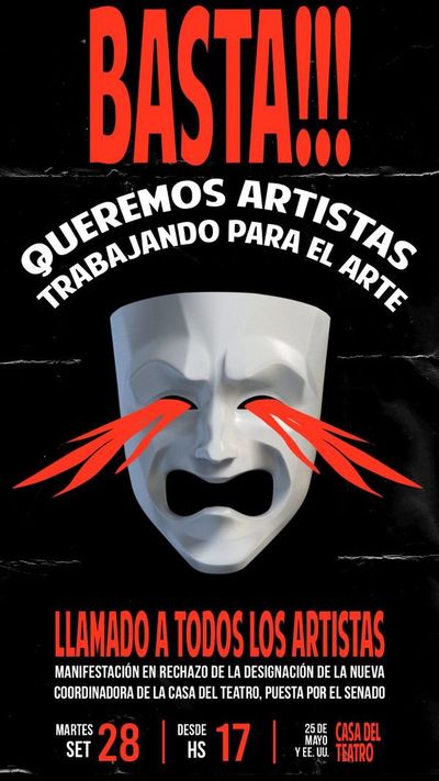 Artistas indignados por designación de directora de la Casa del Teatro convocan a manifestación - Cultura - ABC Color