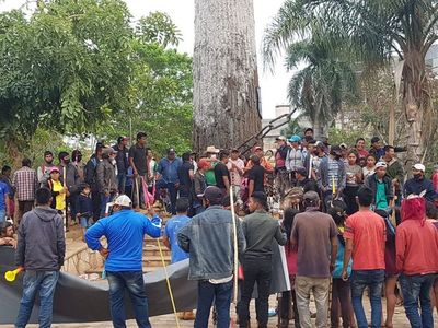 Proyecto de castigo a invasores: indígenas ya se movilizan y amenazan con quedarse en Asunción - Nacionales - ABC Color