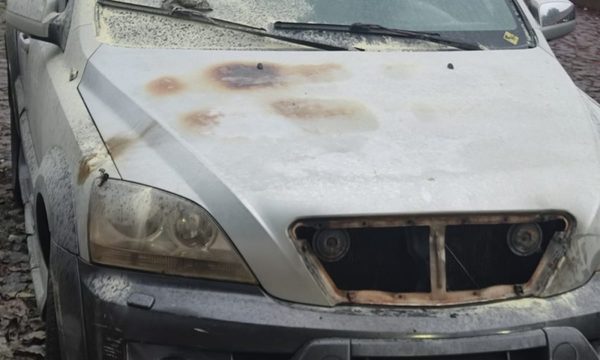 Vehículo se incendia