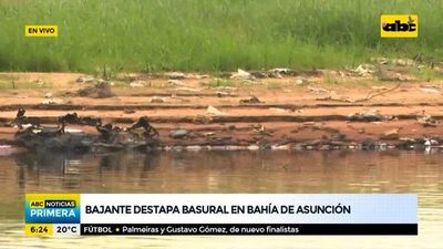 Basural visible ante la dramática bajante del río Paraguay requiere urgente atención de las autoridades - Nacionales - ABC Color