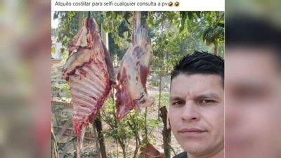 Ofreció "alquiler" de carne para selfie y fue viral