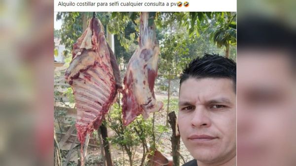 Ofreció "alquiler" de carne para selfie y fue viral