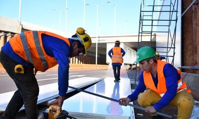 Avanzan los trabajos de revestimiento de pantallas del Multiviaducto de CDE