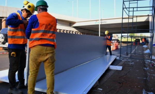 Revestimiento de los pilotes del Multiviaducto con avance sostenido