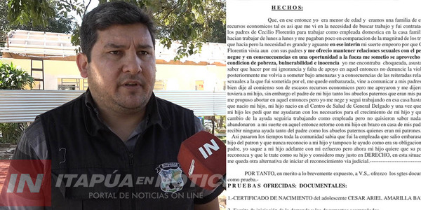 DEMANDAN A EX INTENDENTE DE GRAL. DELGADO POR FILIACIÓN