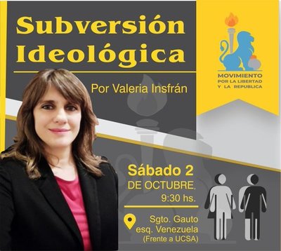 Charla sobre «Subversión Ideológica» a cargo de Valeria Insfrán