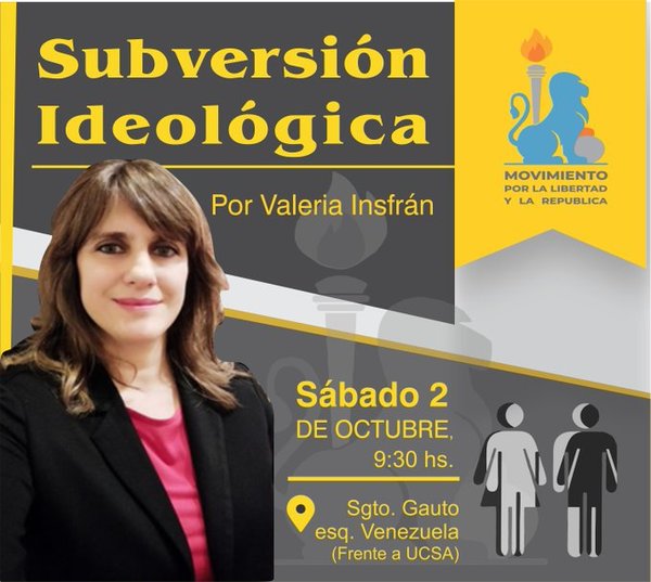 Charla sobre «Subversión Ideológica» a cargo de Valeria Insfrán