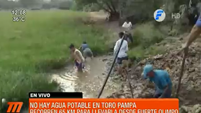 Crisis por falta de agua moviliza a chaqueños de Toro Pampa