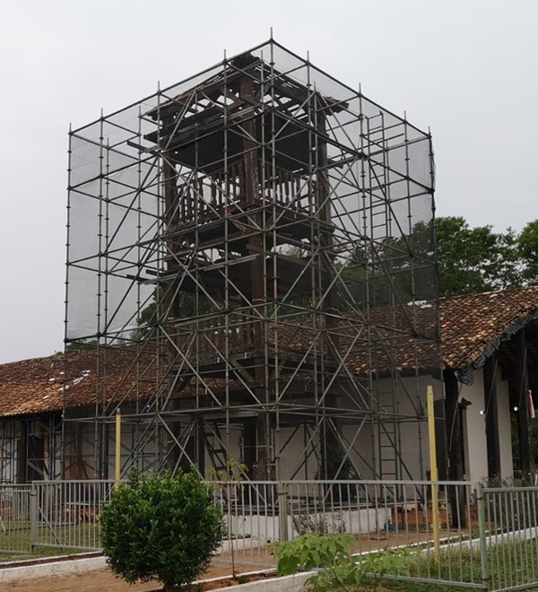 Avanzan obras en el templo San Joaquín y Santa Ana de Caaguazú - ADN Digital
