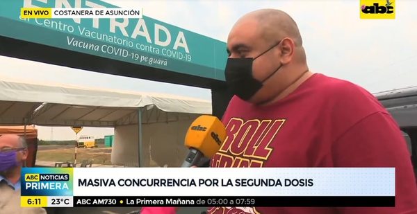 Segunda dosis: persiste masiva concurrencia - Nacionales - ABC Color
