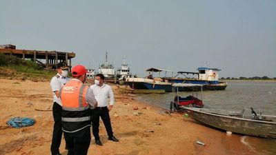Verifican trabajos de dragado del río Paraguay en Villeta
