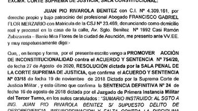 Militar denuncia    procedimiento irregular