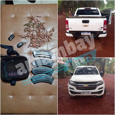 Policía incauta una camioneta y municiones en busca de desaparecidos