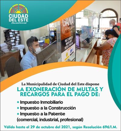 Amplían prórroga para pago sin multas de los impuestos en CDE