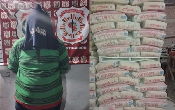 Detienen a supuesto estafador y recuperan bolsas de cemento que fueron robadas - Noticiero Paraguay