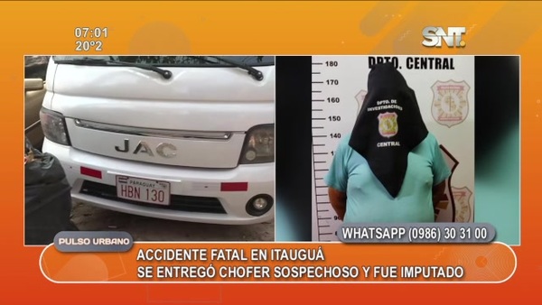 Chofer fue imputado por accidente fatal en Itauguá - SNT