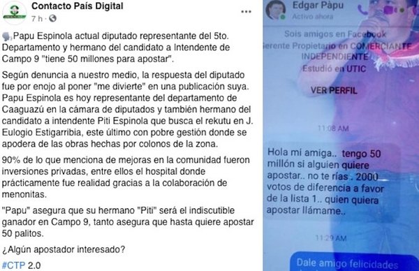 Crónica / ¿Un diputado paró 50 palos por el hermano?