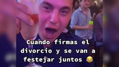 Pareja se divorcia y hace farra por la separación