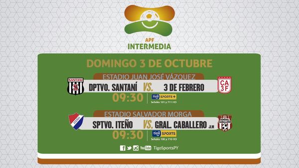 Dos juegos en la agenda de la Intermedia