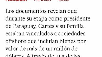 Cartes está ligado a una sociedad offshore en una investigación
