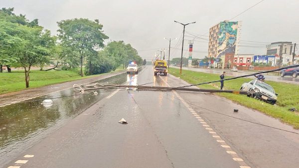 Una serie de accidentes de tránsito durante una tormenta en el Este
