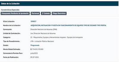 La Nación / Sospechas de direccionamiento en la compra de escáner en Aduanas