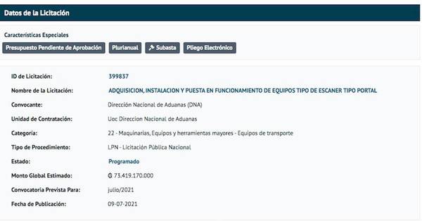 La Nación / Sospechas de direccionamiento en la compra de escáner en Aduanas