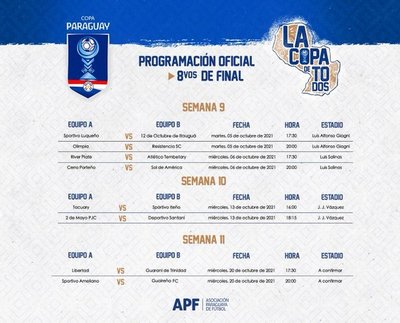 Se vienen los primeros partidos de octavos de la Copa Paraguay - .::Agencia IP::.