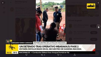 Detienen a una persona que estaría involucrada en secuestro de Sandra Maceda - A la gran 730 - ABC Color
