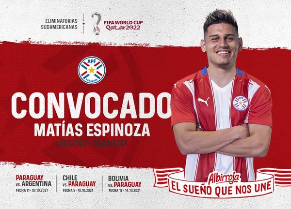 Matías Espinoza, convocado a la Albirroja