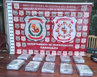 Detienen a dos militares con más de 10 kilos de cocaína en Coronel Oviedo
