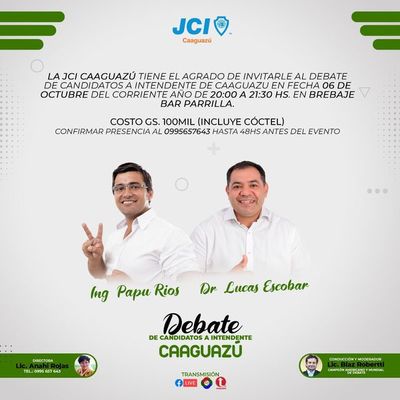 JCi Caaguazú organiza el primer debate público a la intendencia de Caaguazú