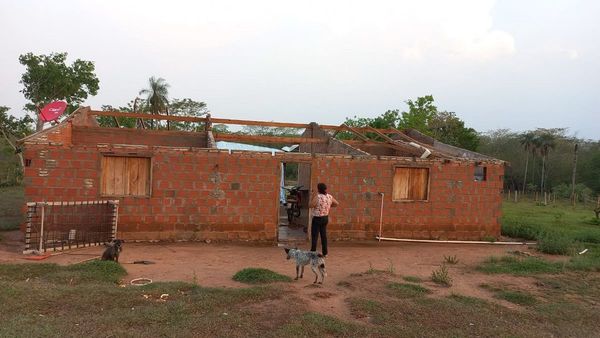 Temporal dejó sin techo a unas 50 familias en zona rural