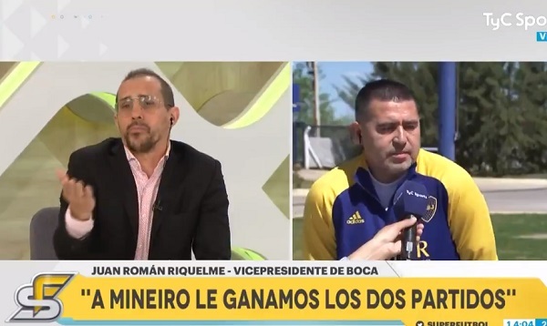 Agrio cruce entre Riquelme y Chatruc en vivo