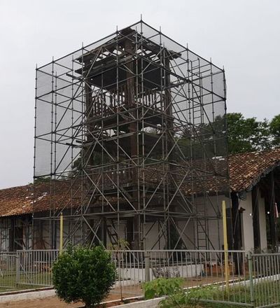 Avanzan obras en el templo San Joaquín y Santa Ana de Caaguazú