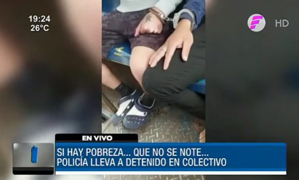 Trasladó a detenidos en un colectivo por falta de patrullera | Telefuturo