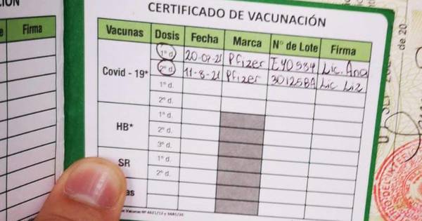 La Nación / Paraguayos intentaron viajar con tarjetas de vacunación falsa y fueron descubiertos