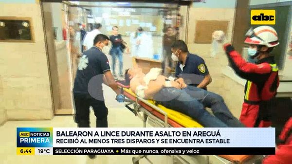Lince baleado fue auxiliado en una camioneta - ABC Noticias - ABC Color